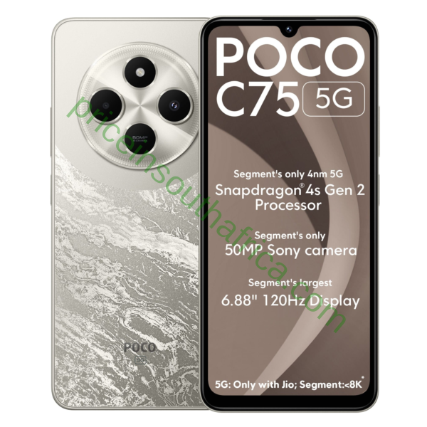 Xiaomi Poco C75 5G (Nano-SIM 64GB 4GB RAM Silver Stardust)