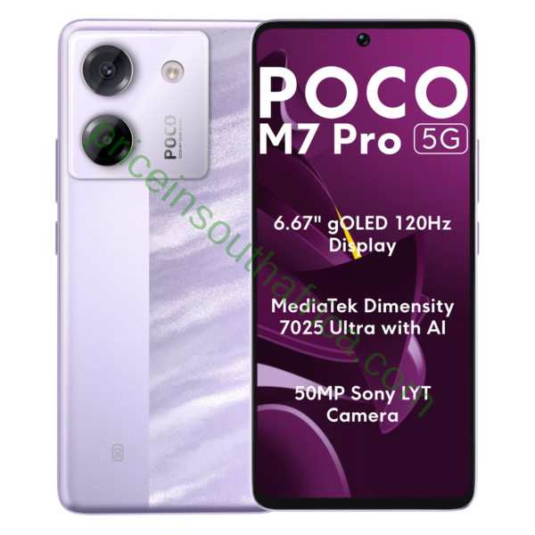 Xiaomi Poco M7 Pro 5G (Nano-SIM 128GB 6GB RAM Lavender Frost)